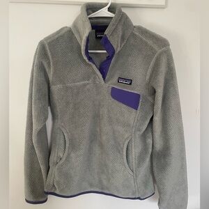 Grey Patagonia Half-Snap Fleece